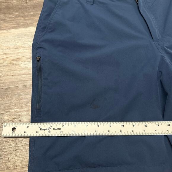 Orvis Blue Black Mens 40 Flat Front Minimalist Casual Performance Chino Shorts - Picture 4 of 12